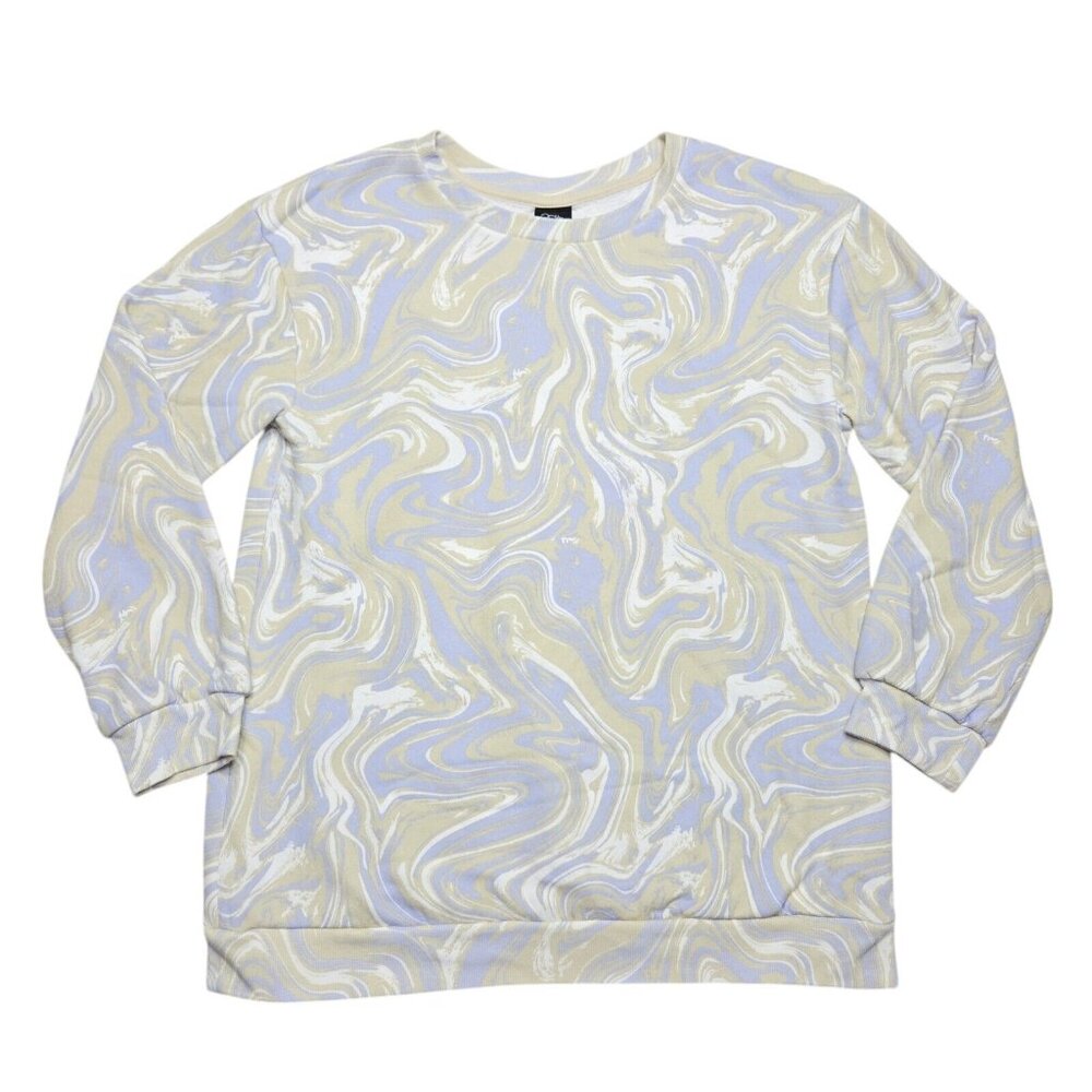 Art Class Sweater Girls Large 10 Blue Pullover Sweatshirt Geometric Long Sleeve - Picture 1 of 12